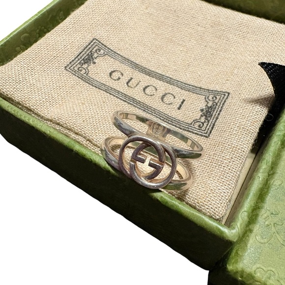 Gucci Jewelry - Gucci Double G Interlocking Logo Ring in Silver Tone